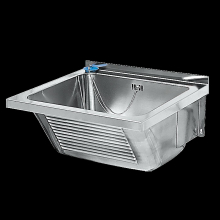 KWC Waschtrog, SIRIUS, Edelstahl, 470x240x430 mm, Ablauf Mittig