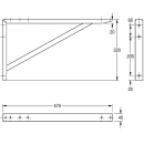 KWC Konsole, MAXIMA, Edelstahl, 40x320x575 mm
