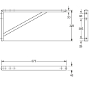 KWC Konsole, MAXIMA, Edelstahl, 40x320x675 mm