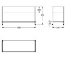 KWC Untergestell, MAXIMA, Edelstahl, 1580x850x550 mm