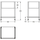 KWC Untergestell, MAXIMA, Edelstahl, 680x850x550 mm