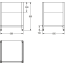 KWC Untergestell, MAXIMA, Edelstahl, 680x850x650 mm