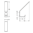 KWC Doppel-kleiderhaken, RODAN, Edst, 30x158x100 mm