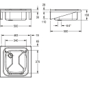 KWC Ausgussbecken, SIRIUS, Edelstahl, 500x180x500 mm,...