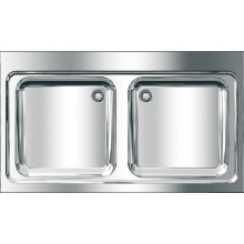 KWC Gewerbespüle, MAXIMA, Edelstahl, 2 Becken, 1200x432x700 mm