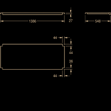 KWC Ablage, MAXIMA, Edelstahl, für Untergestell, 1386x555 mm