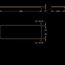 KWC Ablage, MAXIMA, Edelstahl, für Untergestell, 1986x655 mm