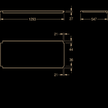 KWC Ablage, MAXIMA, Edelstahl, für Untergestell, 2586x555 mm