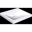 KWC Einzelwaschtisch, QUADRO, MIRANIT, 600x125x530 mm,...