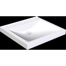 KWC Einzelwaschtisch, QUADRO, MIRANIT, 600x125x530 mm,...