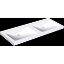 KWC Doppelwaschtisch, QUADRO, MIRANIT, 1400x125x530 mm,...
