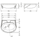 KWC Handwaschbecken, ANIMA, Edelstahl, 550x155x450 mm,...