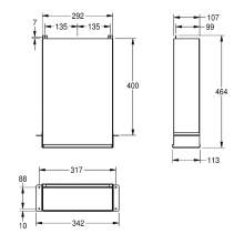 KWC Papierhandtuchsp, RODAN, Edst, 342x464x113 mm, Verd. Einbau
