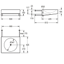KWC Einzelwaschtisch, HEAVY DUTY, Edst, 500x160x425 mm,...