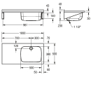 KWC Mehrzweckbecken, SIRIUS, Edelstahl, 1000x230x500 mm,...