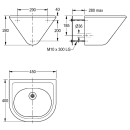 KWC Einzelwaschtisch, HEAVY DUTY, Edst, 450x280x400 mm,...