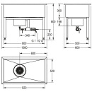 KWC Werkraumbecken, SIRIUS, Edelstahl, 1000x800x600 mm,...