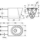 KWC T-WC, HEAVY DUTY, Edst, Hw.-mont, 360x350x500 mm,...