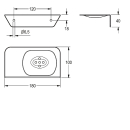 KWC Seifenablage, CHRONOS, Edelstahl, 180x40x100 mm, AP,...