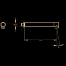 KWC Wandauslauf, DN15, Diebst. Luftspr, Ausladung 234 mm