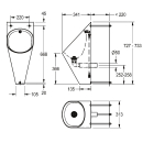KWC Urinal, HEAVY DUTY, Edelstahl, Spritzkopf,...