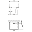 KWC Ausgussbecken, SIRIUS, MIRANIT, 500x215x400 mm