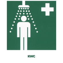 KWC Sicherheitszeichen, Notdusche, Klebefolie