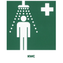 KWC Sicherheitszeichen, Notdusche, Klebefolie