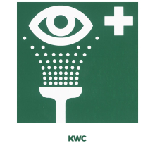 KWC Sicherheitszeichen, Augendusche, Klebefolie