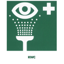 KWC Sicherheitszeichen, Augendusche, Klebefolie