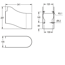 KWC Siphonverkleidung, SIRIUS, Edst, 145x287x341 mm