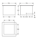 KWC Abfallabwurfhülse, RODAN, Edst, 175x121x175 mm,...