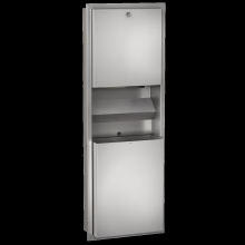 KWC Papier-seifen-handtuch-kombi, RODAN, Edelstahl, 408x1145x169 mm, Unterputz