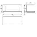 KWC Klappdeckelaufsatz, RODAN, Edelstahl, 480x186x210 mm