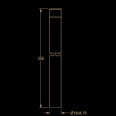 KWC Urinal-spülrohrverlängerung, 350 mm, Gerade