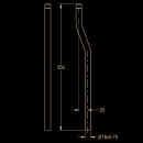 KWC Urinal-spülrohrverlängerung, 350 mm,...