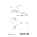 Herzbach LARGO Spültisch-Wandarmatur Chrom
