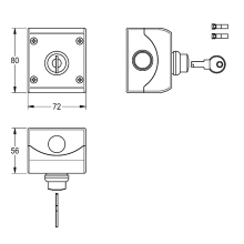 KWC Schlüsselschalter, Aufputz, Maximal 230 VAC