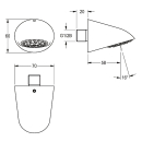 KWC Duschkopf, Aquajet-slimline, DN15, Wandanschluss,...
