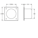 KWC Wc-rollenfach, HEAVY DUTY, Edst, 180x180x105 mm,...