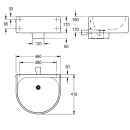 KWC Einzelwaschtisch, ANIMA, Edelstahl, 460x230x410 mm,...