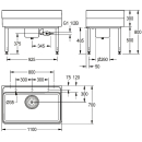 KWC Werkraumbecken, SIRIUS, MIRANIT, 1100x800x700 mm,...
