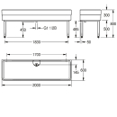 KWC Werkraumbecken, SIRIUS, MIRANIT, 2000x800x600 mm,...