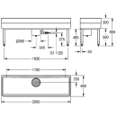 KWC Werkraumbecken, SIRIUS, MIRANIT, 2000x800x600 mm,...