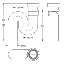KWC Siphon, CAMPUS, Kunststoff, Abgang Senkrecht, DN100