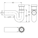 KWC Siphon, CAMPUS, Kunststoff, Abgang Waagerecht, DN100
