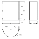 KWC Siphonabdeckung, CAMPUS, Edelstahl, 340x365x150 mm,...