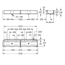 KWC Waschrinne, WASHINO, MIRANIT, 2100x240x470 mm, 4...