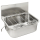 KWC Mehrzweckbecken, SIRIUS, Edelstahl, 660x250x460 mm, Klapprost und Spritzwand