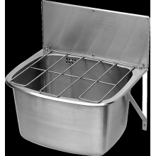 KWC Mehrzweckbecken, SIRIUS, Edelstahl, 560x310x460 mm, Klapprost und Spritzwand